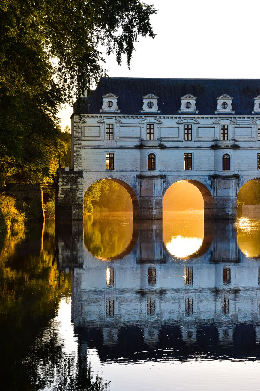 Château de la Loire au crépuscule